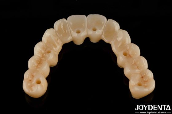 ความยืดหยุ่นสูง Zirconia สะพานไฮบริด ด้วยฐานไทเทเนียม